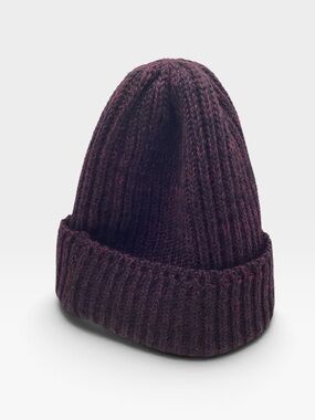 Needles Nepenthes Men's Ribbed Knit Beanie  Purple /Black Marl
